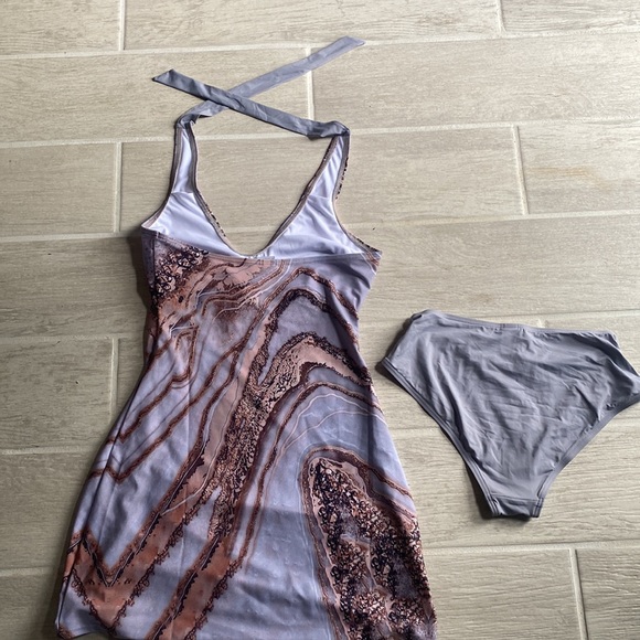 Bathing suit dress with bottoms. Great design. Very comfortable. Size S - Picture 5 of 10